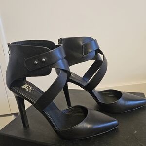 Joe's Chic Black Strappy Heels